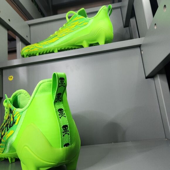 Adidas Adizero 12.0 Poison Football Cleats Bright Solar Green Mens Sz 14 IG7216 - Picture 6 of 9